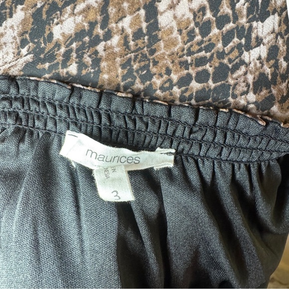 Maurices Snake Print Dress Keyhole Neck - Picture 7 of 7